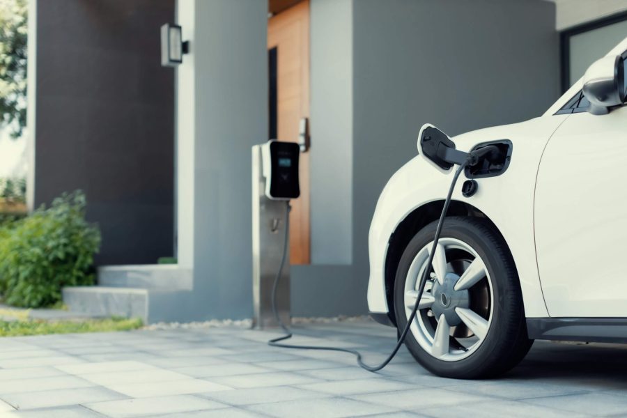 EV car and home charging station